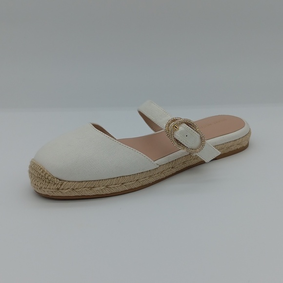 ๐ NWOT Stuart Weitzman Crystal Buckle Espadrilles - Picture 1 of 16